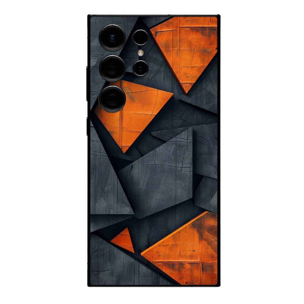 Abstract Black and Orange Phone Skin