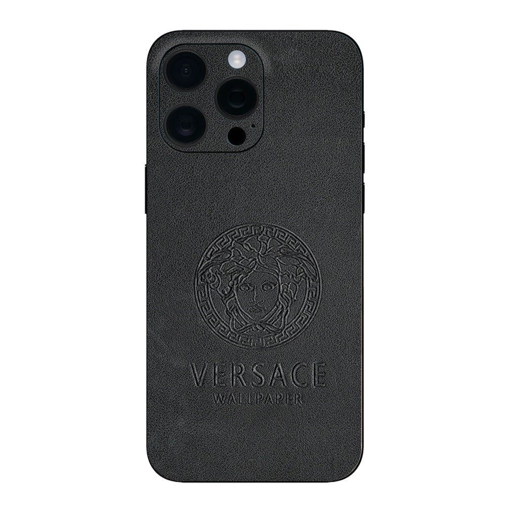 Black Leather Texture Phone Skin
