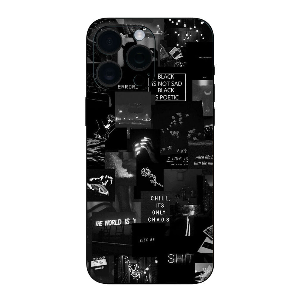 BLACK BROKEN MOBILE SKIN