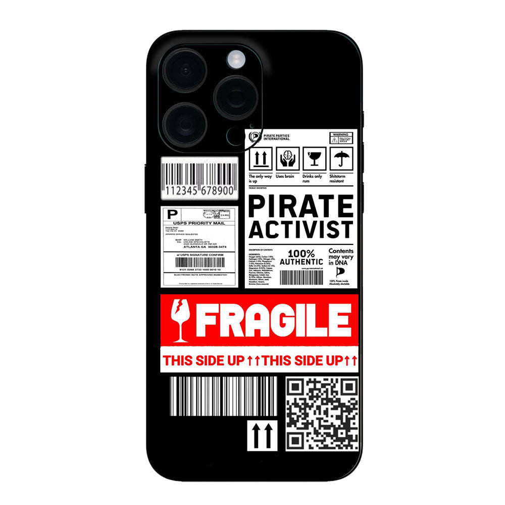 FRAGILE STAMP BARCODE MOBILE SKIN