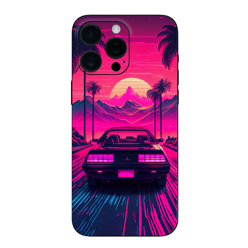 SYNTHWAVE ILLUSTRATION MOBILE SKIN