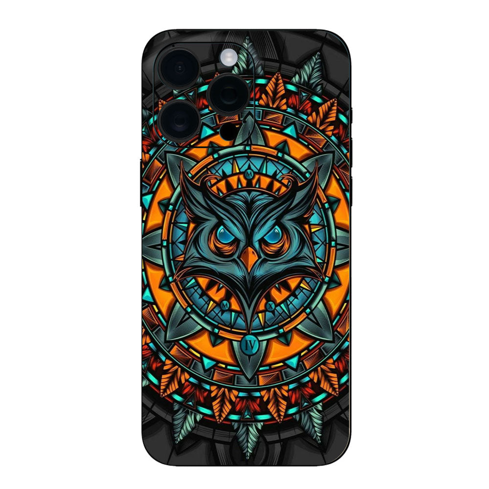 URBAN ART TRIPPY OWL MOBILE SKIN