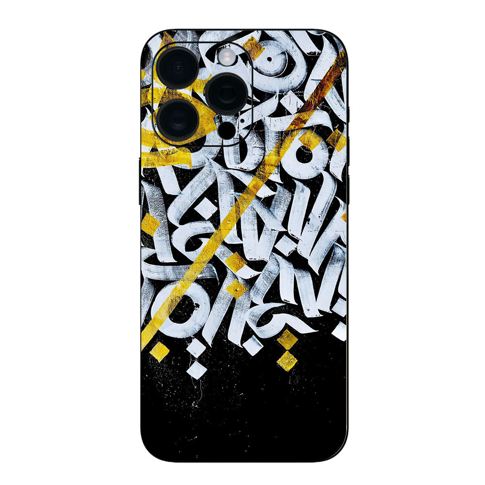 WHITE TYPOGRAPHY MOBILE SKIN