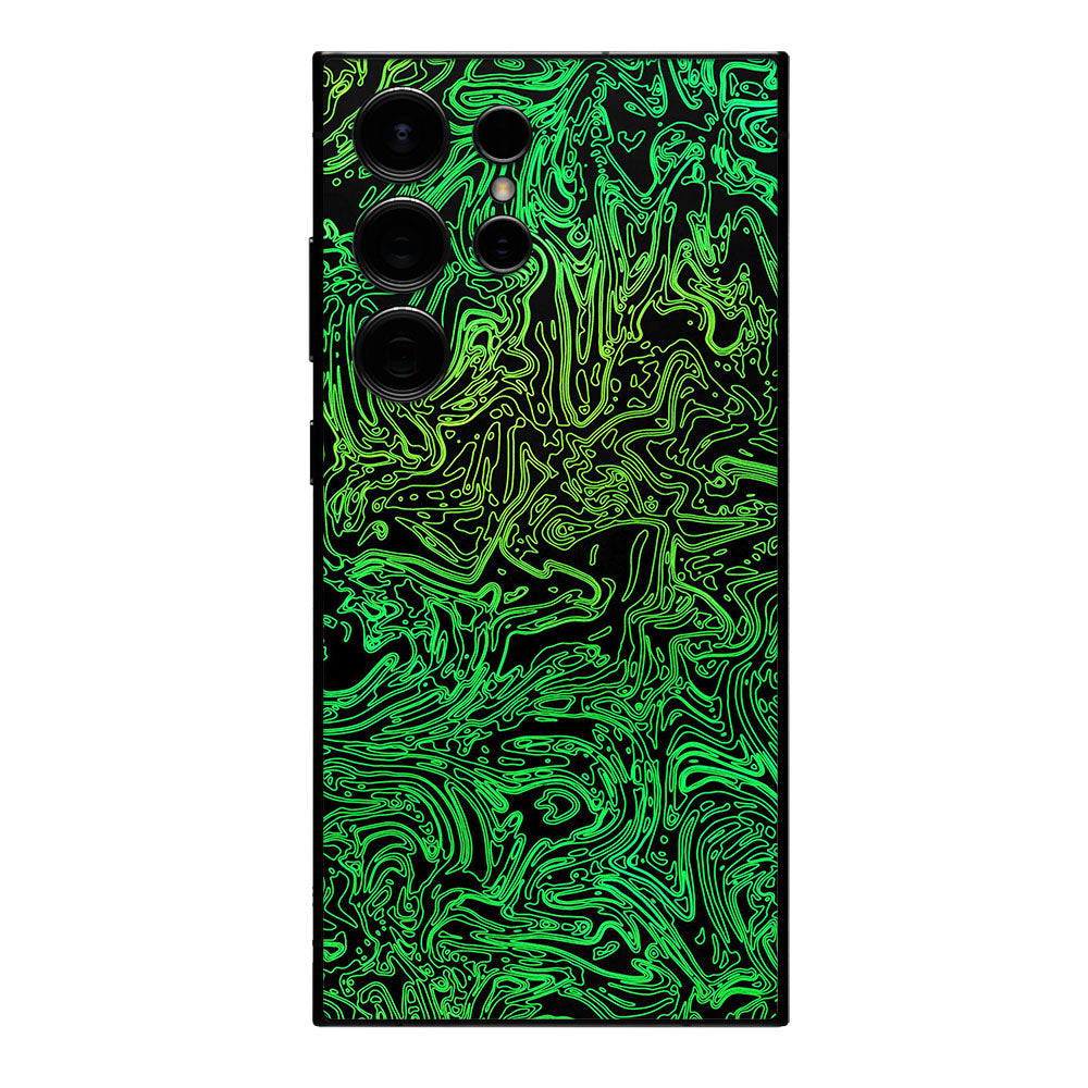 Black or green line Abstarct phone Skin